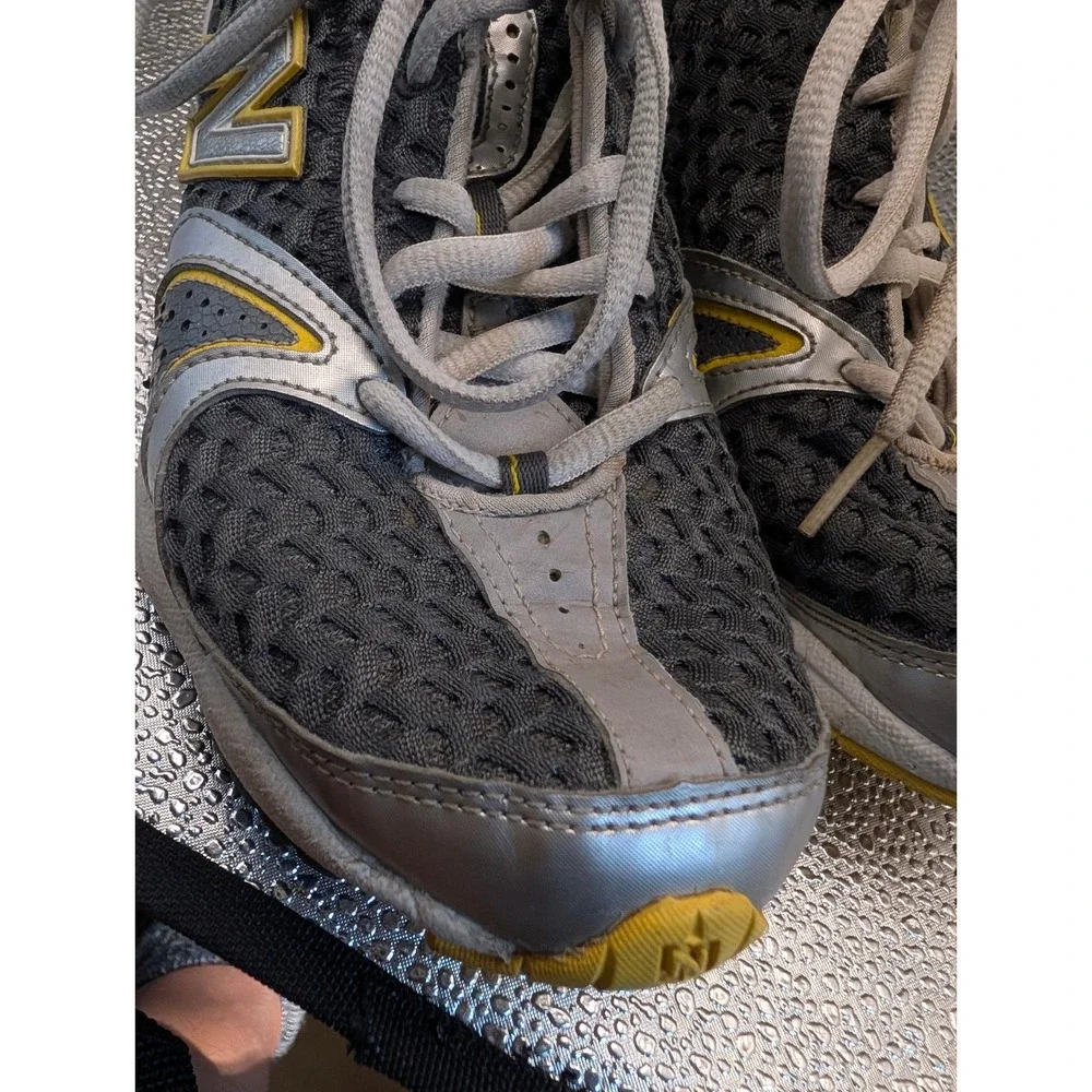 New Balance 550 Womens Grey Silver Yellow Running Shoes WR550GSY Size 8